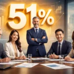 direksi dengan 51% saham