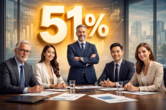 direksi dengan 51% saham