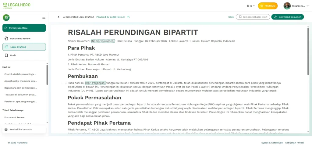 cara membuat risalan perundingan bipartit